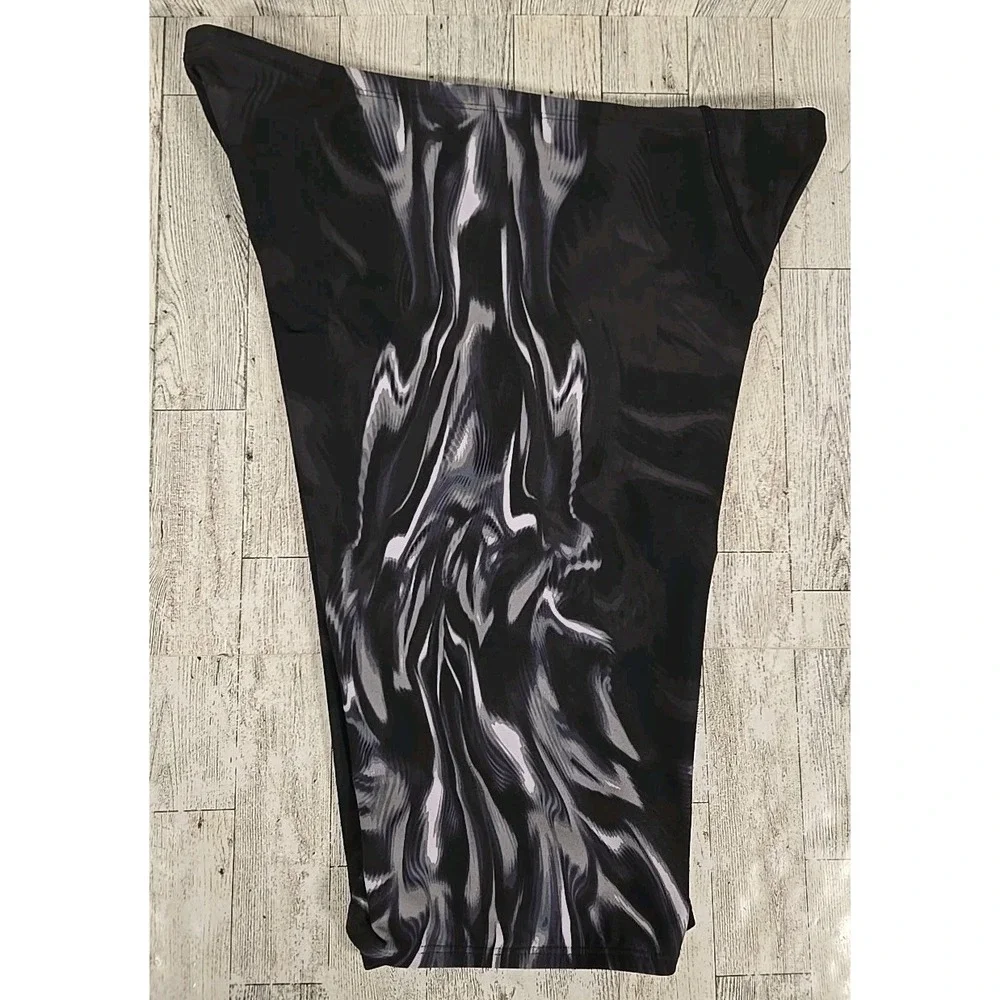 TYR Swim Shorts Trunks XL (38) Jammer Vaporwave Black Drawstring Men's NEW